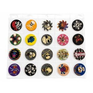 Vintage 1990s POGs Milk Caps Lot of 20 Skull Skeleton Monster Poison Designs